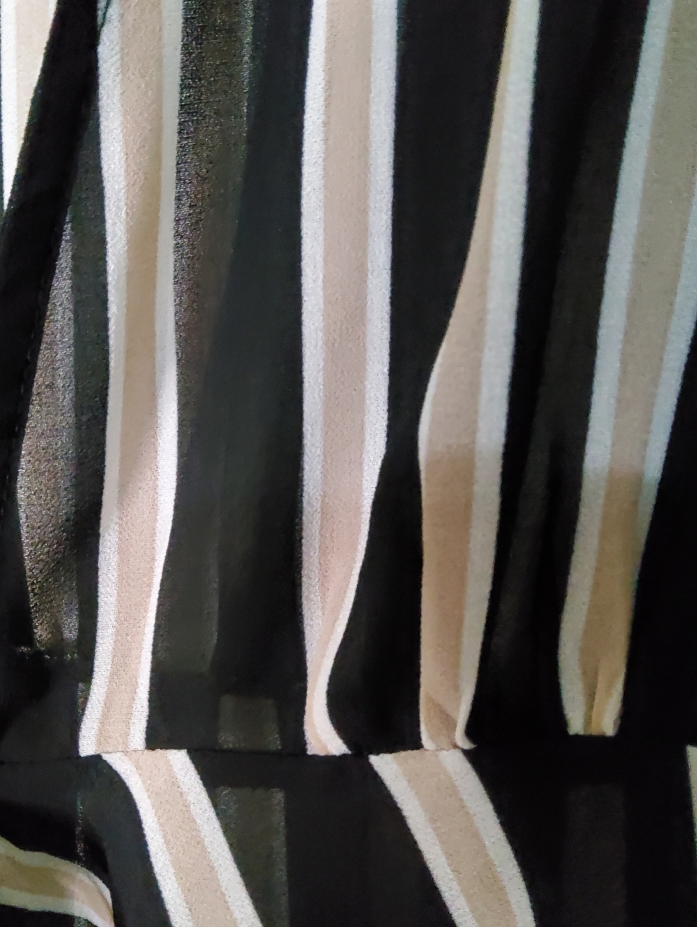Fashion Nova Women's Sheer Hi Low Striped Drape Cardigan Cover Up Black Size XL - Picture 6 of 9